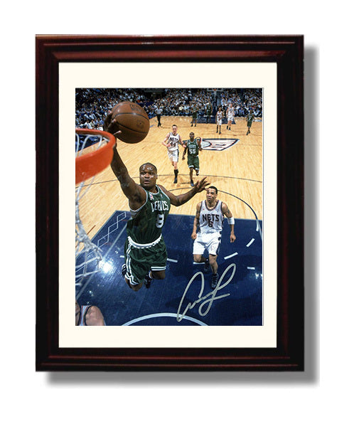 Antoine Walker Celtics Prime Years Basketball Wall Art 8x10 Beveled Frame basketball wall art print