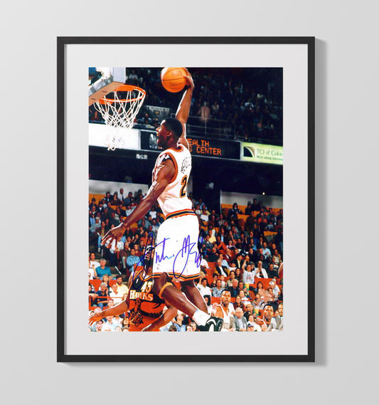 Antonio McDyess Elevated Midrange Release basketball print - 16x20 Gallery Frame wall art