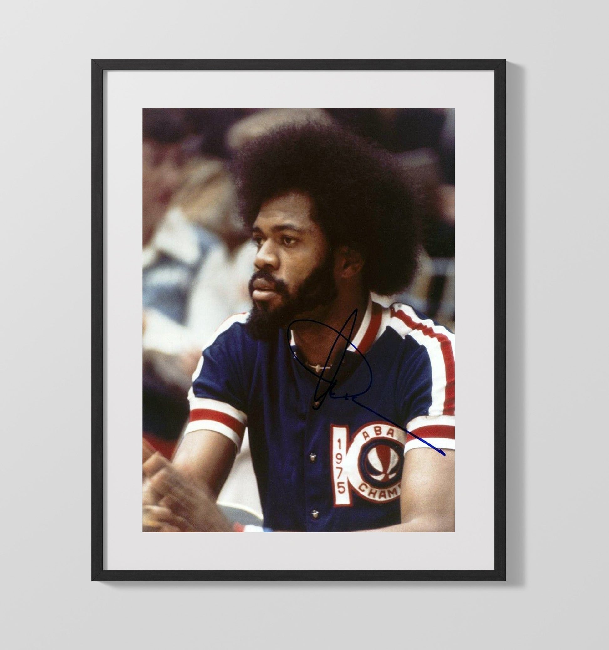 Artis Gilmore ABA Kentucky Colonels Bench Focus basketball print - 16x20 Gallery Frame wall art