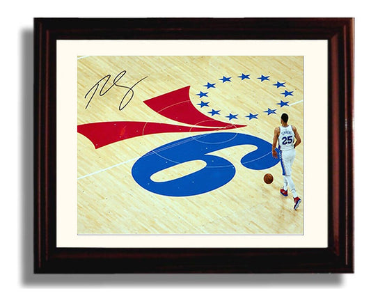 Ben Simmons 76ers Court Process Motion Basketball Wall Art 8x10 Beveled Frame basketball wall art print
