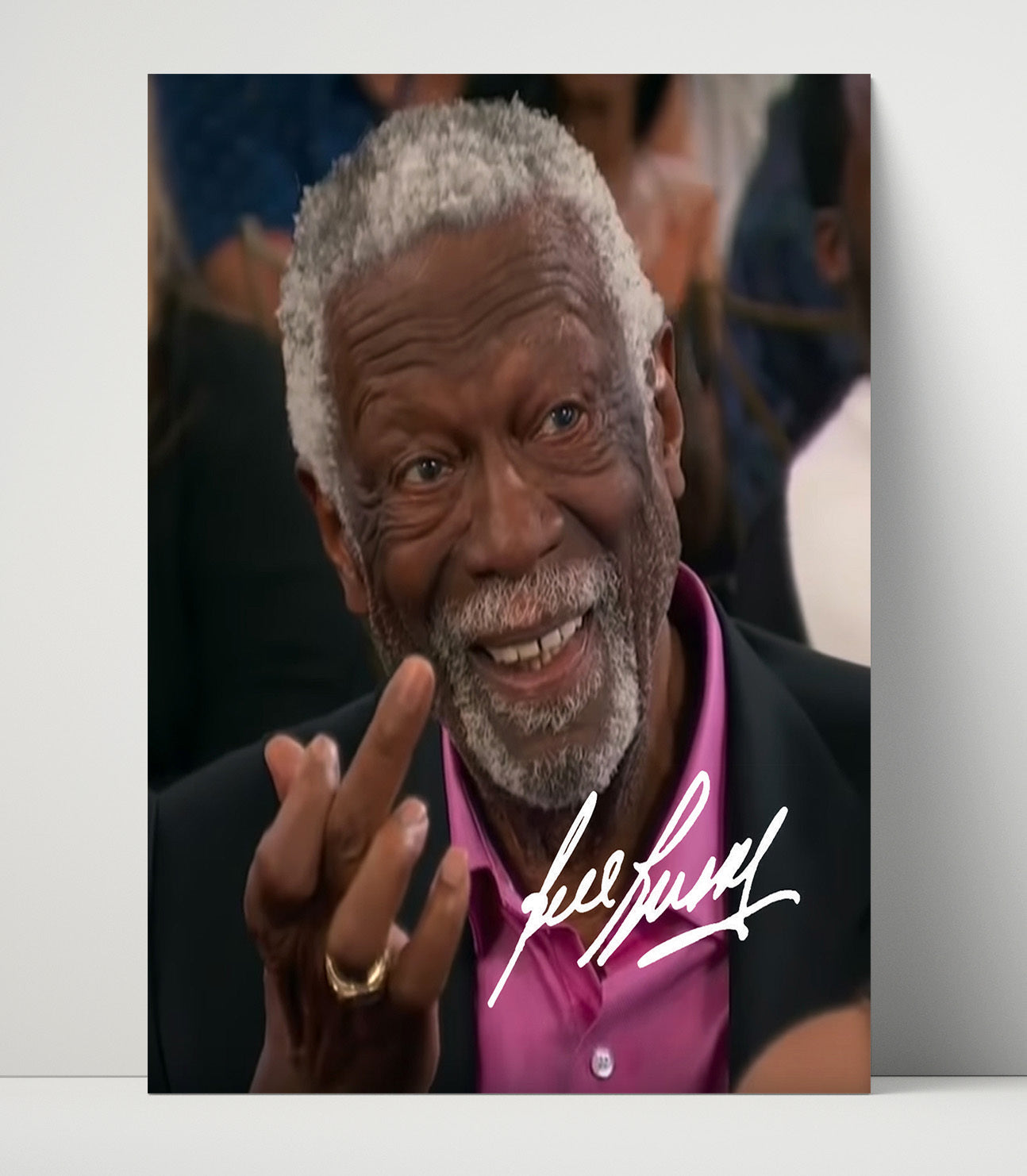 Bill Russell Dynasty Anchor Close Up basketball print - 16x20 Unframed Print wall art