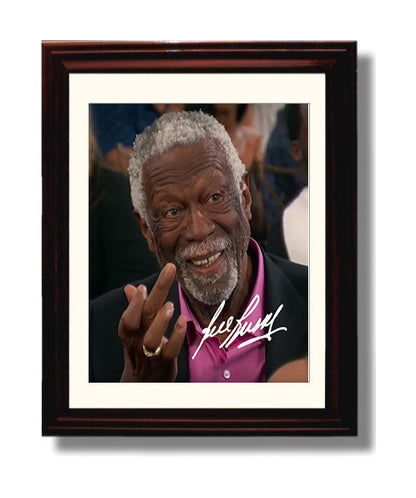 Bill Russell Dynasty Anchor Close Up Basketball Wall Art 8x10 Beveled Frame basketball wall art print