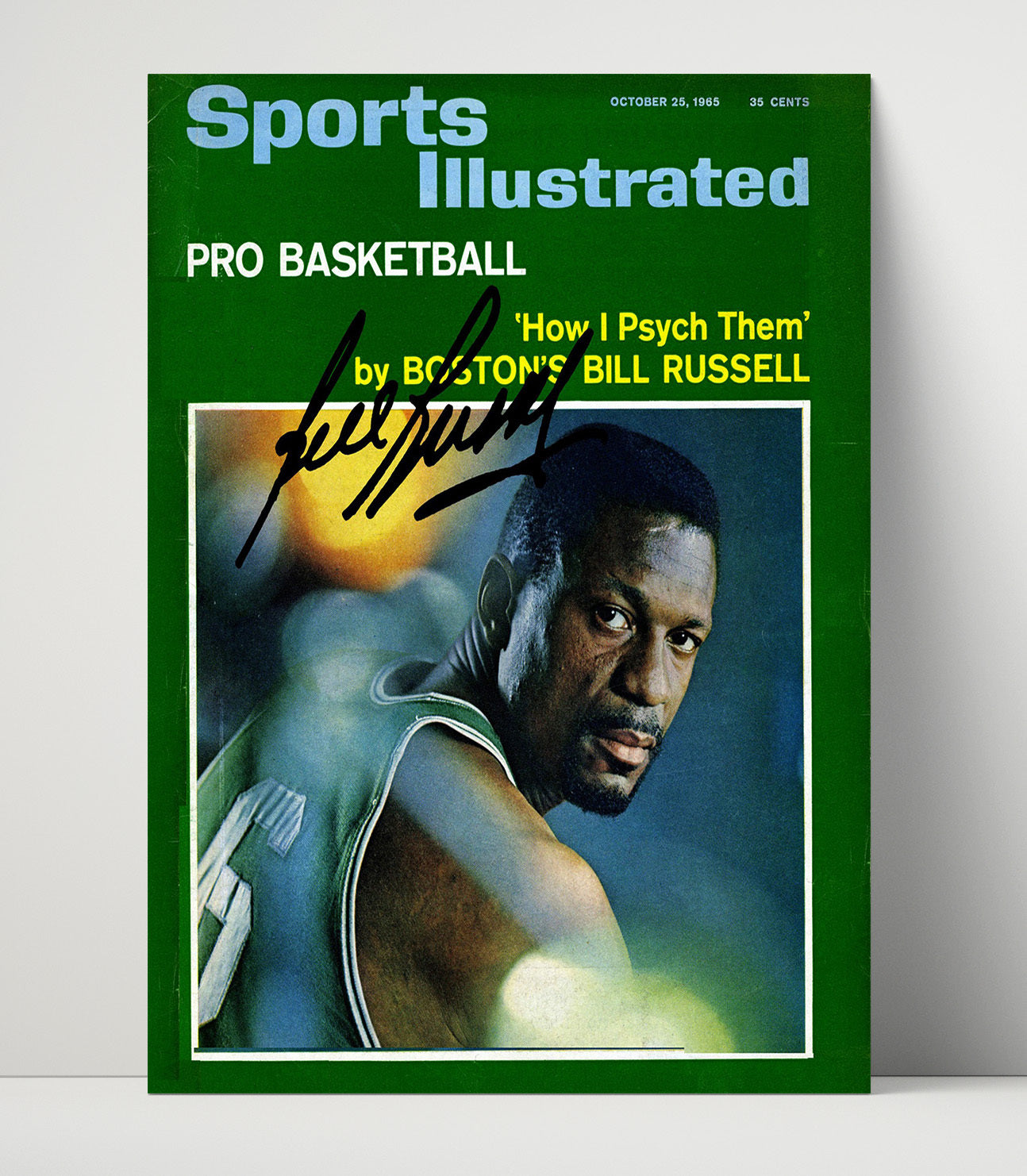 Bill Russell How I Psych Them SI Cover October 1965 basketball print - 16x20 Unframed Print wall art