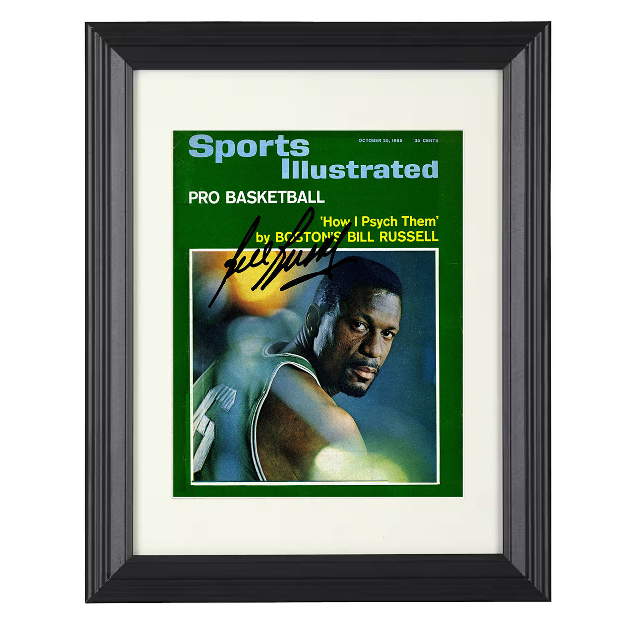 Bill Russell - How I Psych Them 1965 SI 8x10 framed basketball wall art
