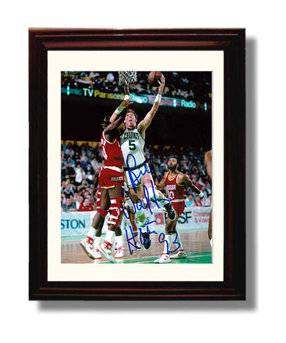 Bill Walton Rim Attack Over Houston Defender Basketball Wall Art 8x10 Beveled Frame basketball wall art print