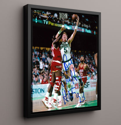 Bill Walton Rim Attack Over Houston Defender Basketball Wall Art 16x20 Framed Canvas basketball wall art print