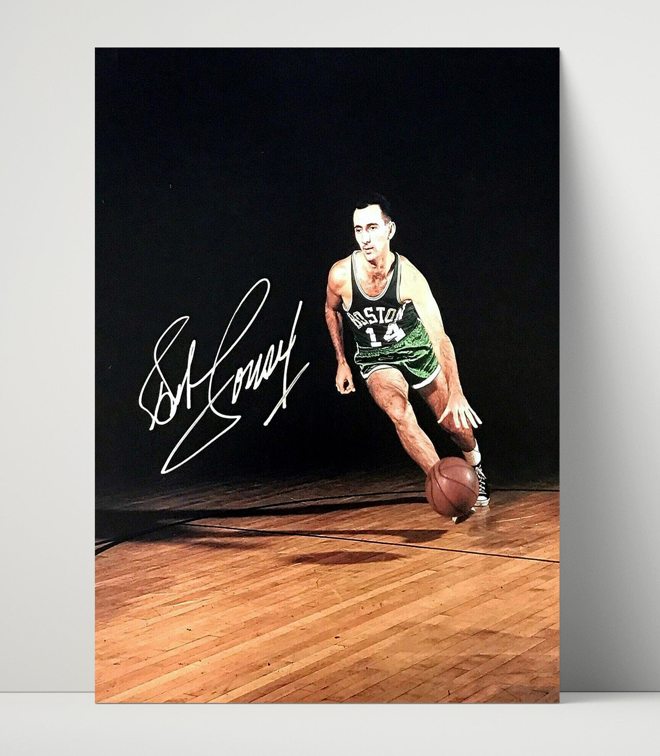 Bob Cousy Hardwood Maestro Studio Classic basketball print - 16x20 Unframed Print wall art