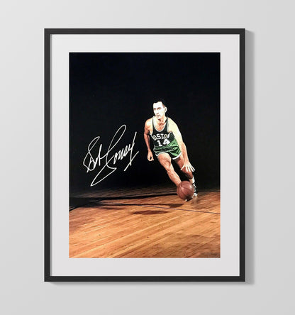 Bob Cousy Hardwood Maestro Studio Classic Basketball Wall Art 16x20 Gallery Frame basketball wall art print