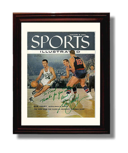 Bob Cousy SI Cover January 9 1956 Celtics Action Basketball Wall Art 8x10 Beveled Frame basketball wall art print