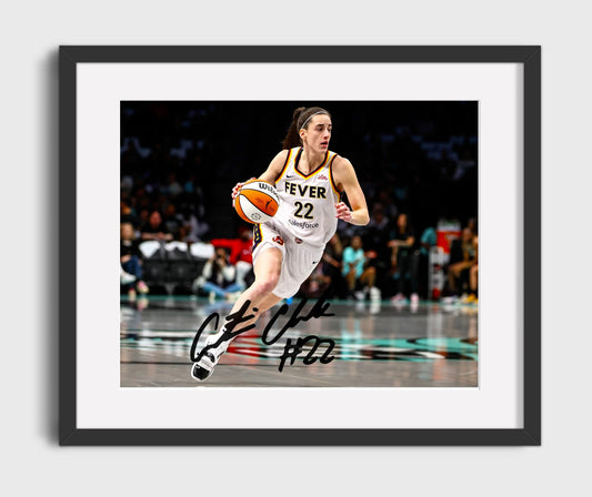 Caitlin Clark Indiana Fever Drive Action basketball print - 16x20 Gallery Frame wall art