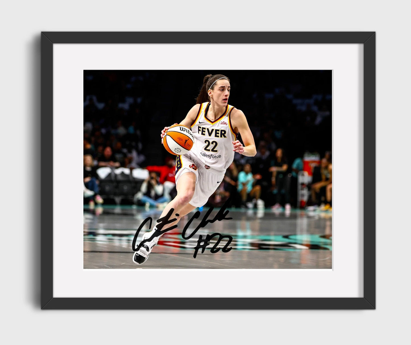 Caitlin Clark Indiana Fever Drive Action basketball print - 16x20 Gallery Frame wall art