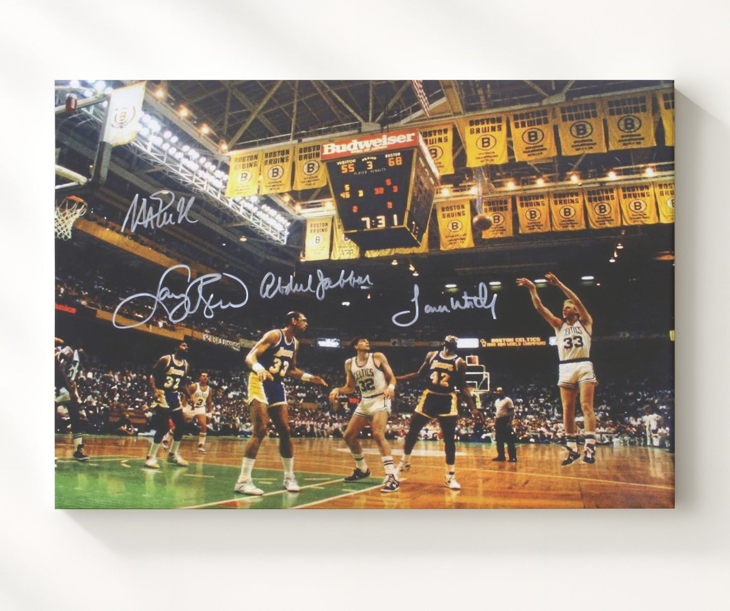 Celtics vs Lakers Finals Banner Rivalry Basketball Wall Art 20x24 Canvas basketball wall art print