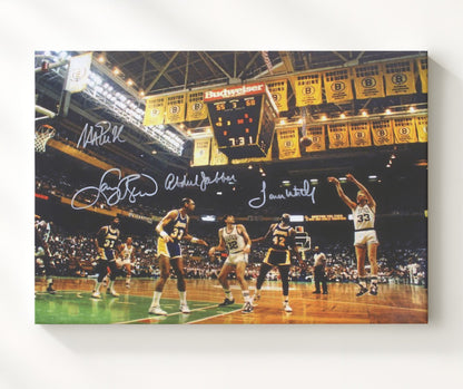Celtics vs Lakers Finals Banner Rivalry Basketball Wall Art 20x24 Canvas basketball wall art print