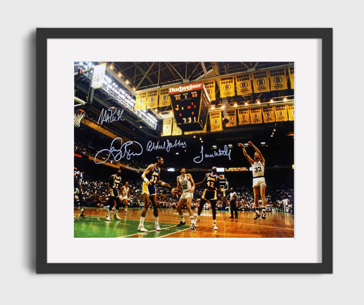 Celtics vs Lakers Finals Banner Rivalry Basketball Wall Art 16x20 Gallery Frame basketball wall art print