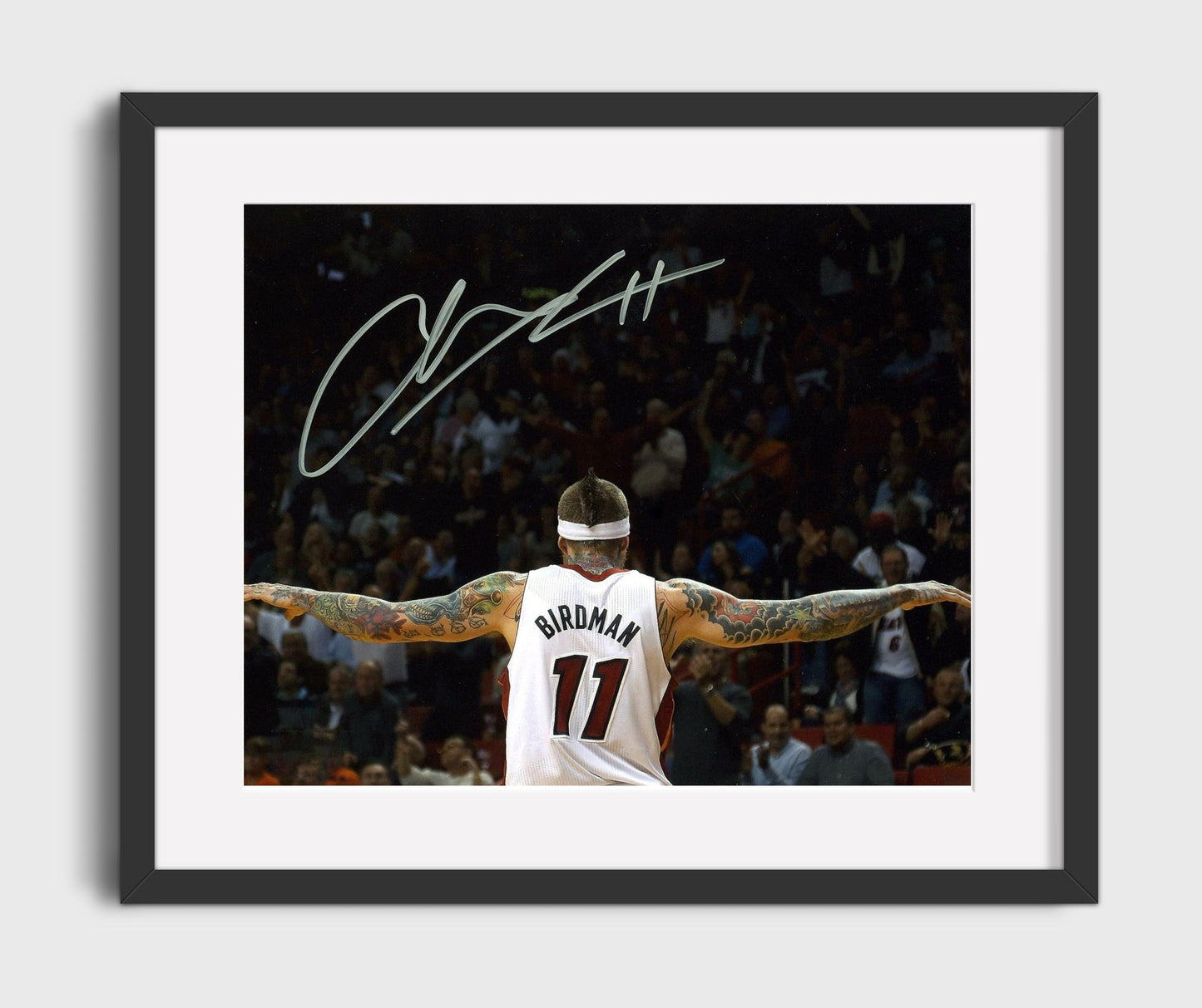 Chris Andersen Birdman Celebration basketball print - 16x20 Gallery Frame wall art