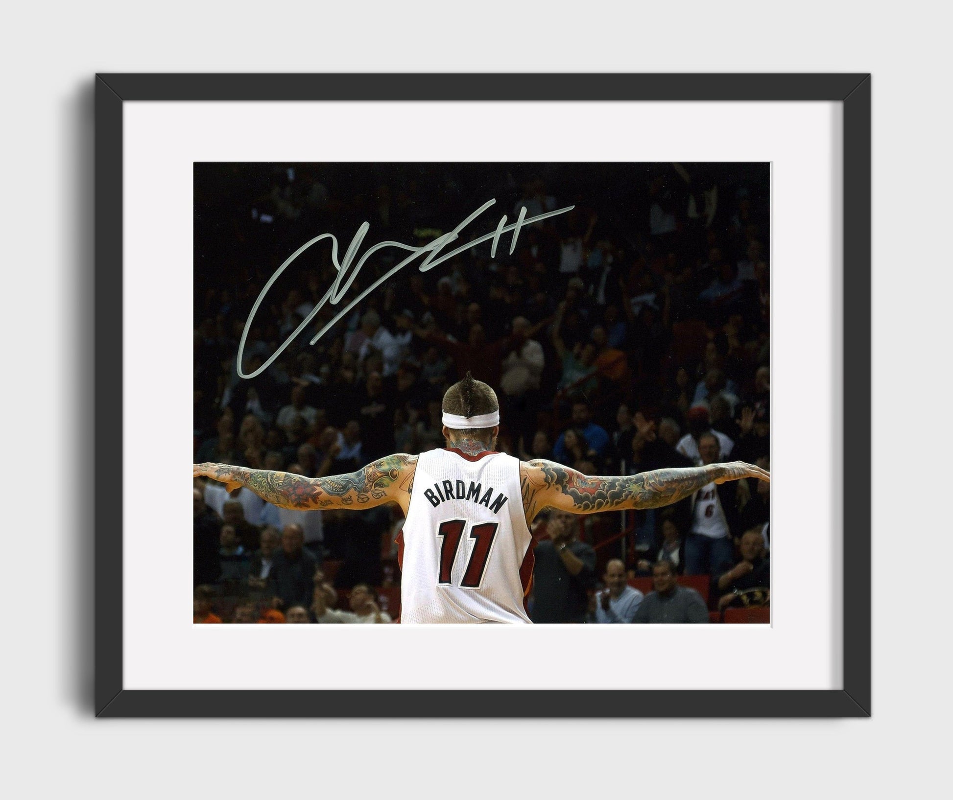 Chris Andersen Birdman Celebration basketball print - 16x20 Gallery Frame wall art