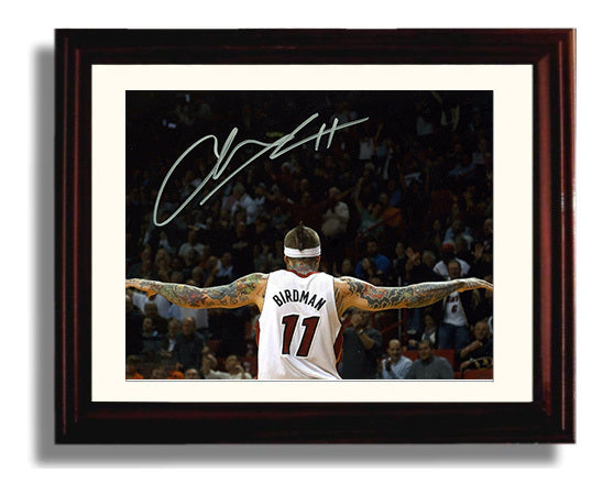 Chris Andersen Birdman Celebration Basketball Wall Art 8x10 Beveled Frame basketball wall art print