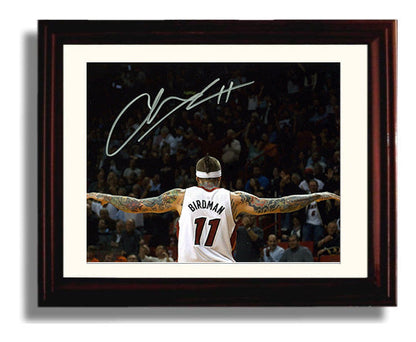 Chris Andersen Birdman Celebration Basketball Wall Art 8x10 Beveled Frame basketball wall art print