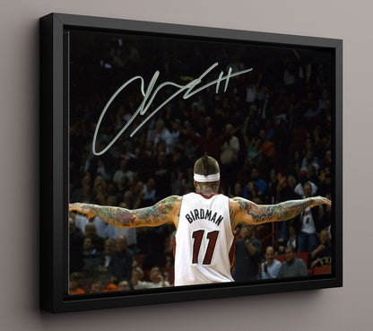 Chris Andersen Birdman Celebration Basketball Wall Art 16x20 Framed Canvas basketball wall art print
