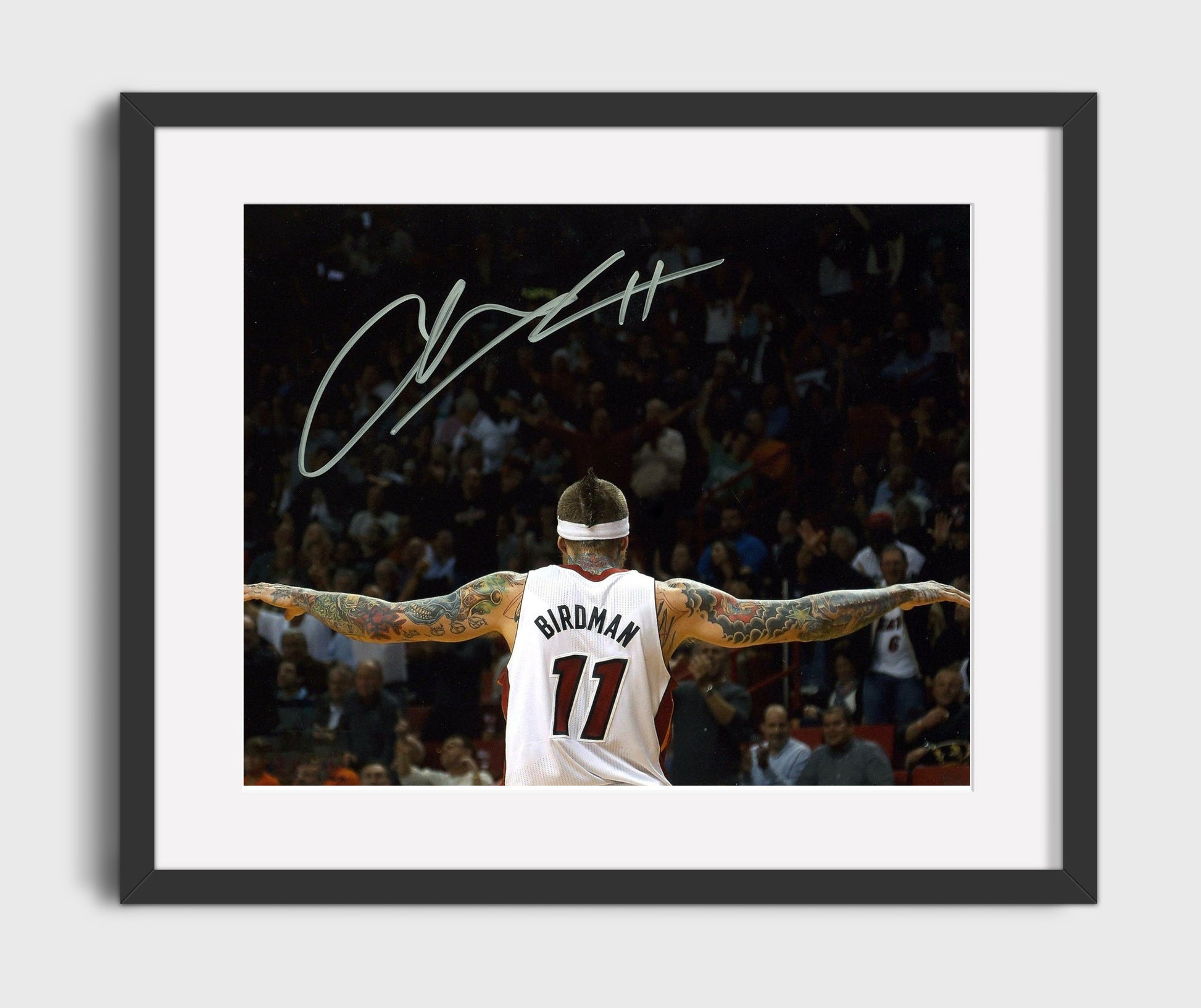 Chris Andersen Birdman Celebration basketball print - 16x20 Gallery Frame wall art