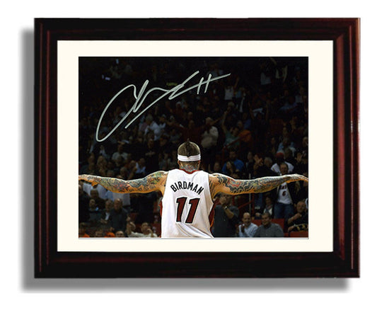 Chris Andersen Birdman Celebration Basketball Wall Art 8x10 Beveled Frame basketball wall art print