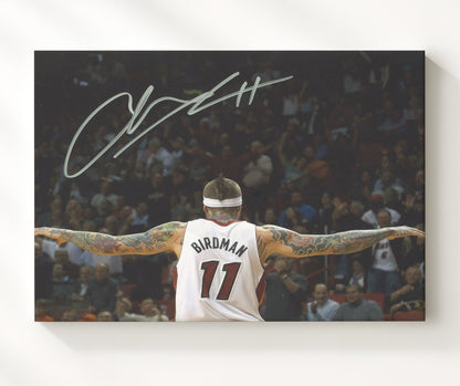 Chris Andersen Birdman Celebration Basketball Wall Art 20x24 Canvas basketball wall art print