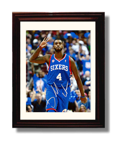 Chris Webber Philadelphia Three Finger Signal Spotlight Basketball Wall Art 8x10 Beveled Frame basketball wall art print