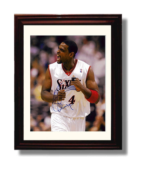 Chris Webber Philadelphia Tenure Game Intensity Basketball Wall Art 8x10 Beveled Frame basketball wall art print