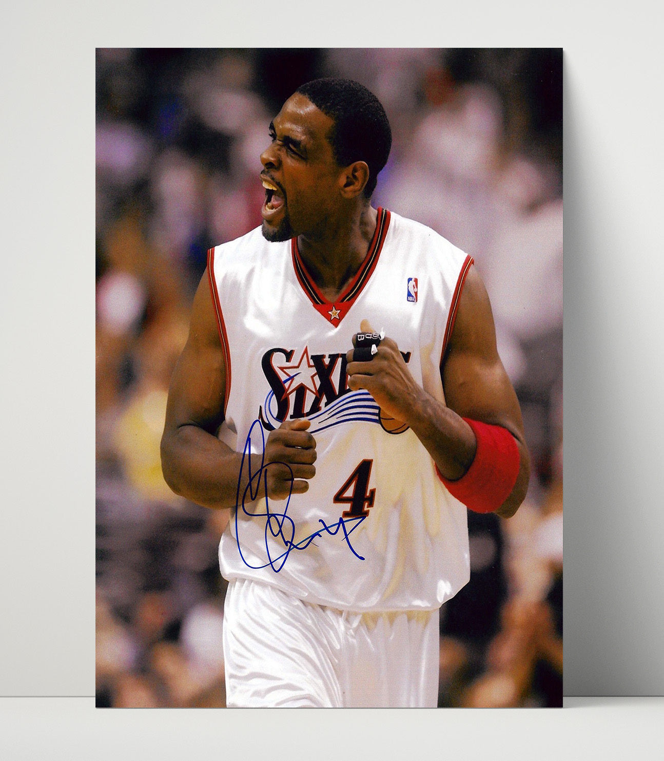 Chris Webber Philadelphia Tenure Game Intensity basketball print - 16x20 Unframed Print wall art