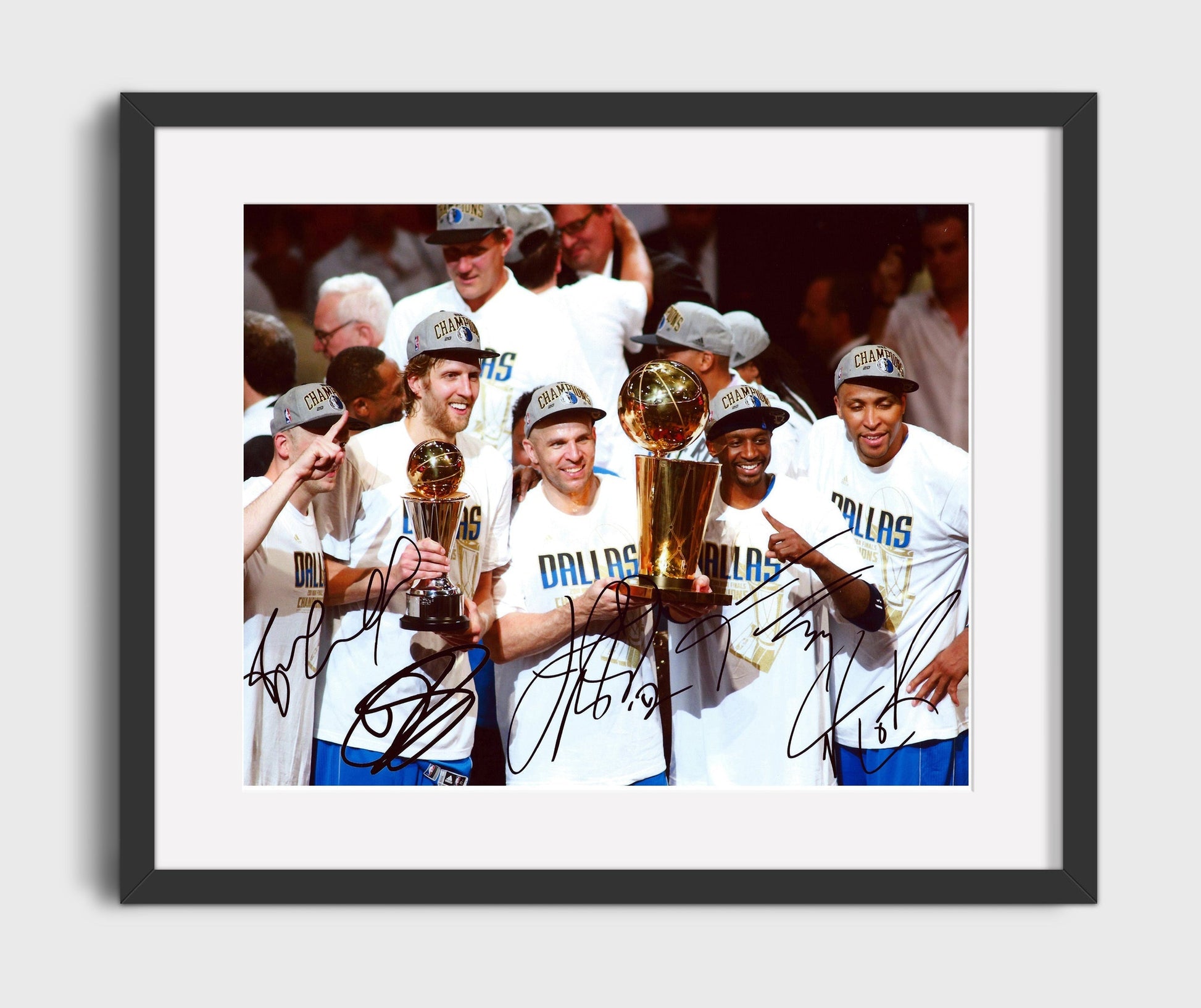 Dallas Mavericks 2011 Championship Celebration Basketball Wall Art 16x20 Gallery Frame basketball wall art print
