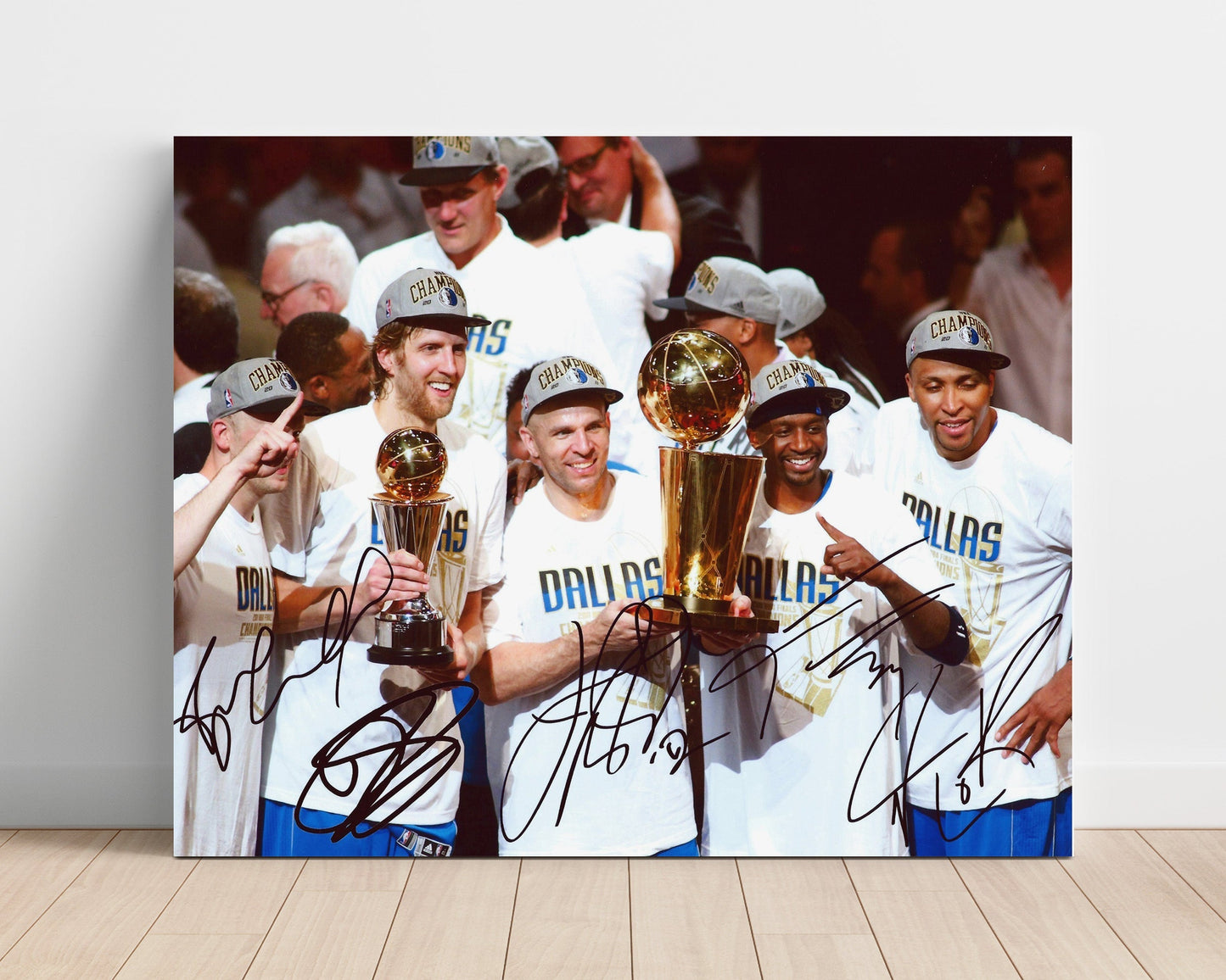 Dallas Mavericks 2011 Championship Celebration basketball print - 16x20 Unframed Print wall art
