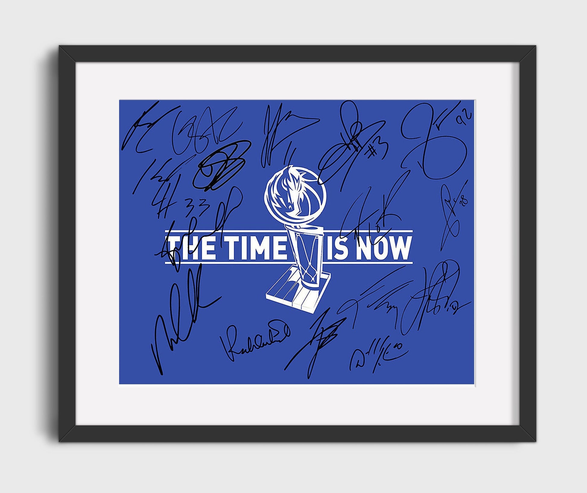 Dallas Mavericks 2011 The Time Is Now basketball print - 16x20 Gallery Frame wall art