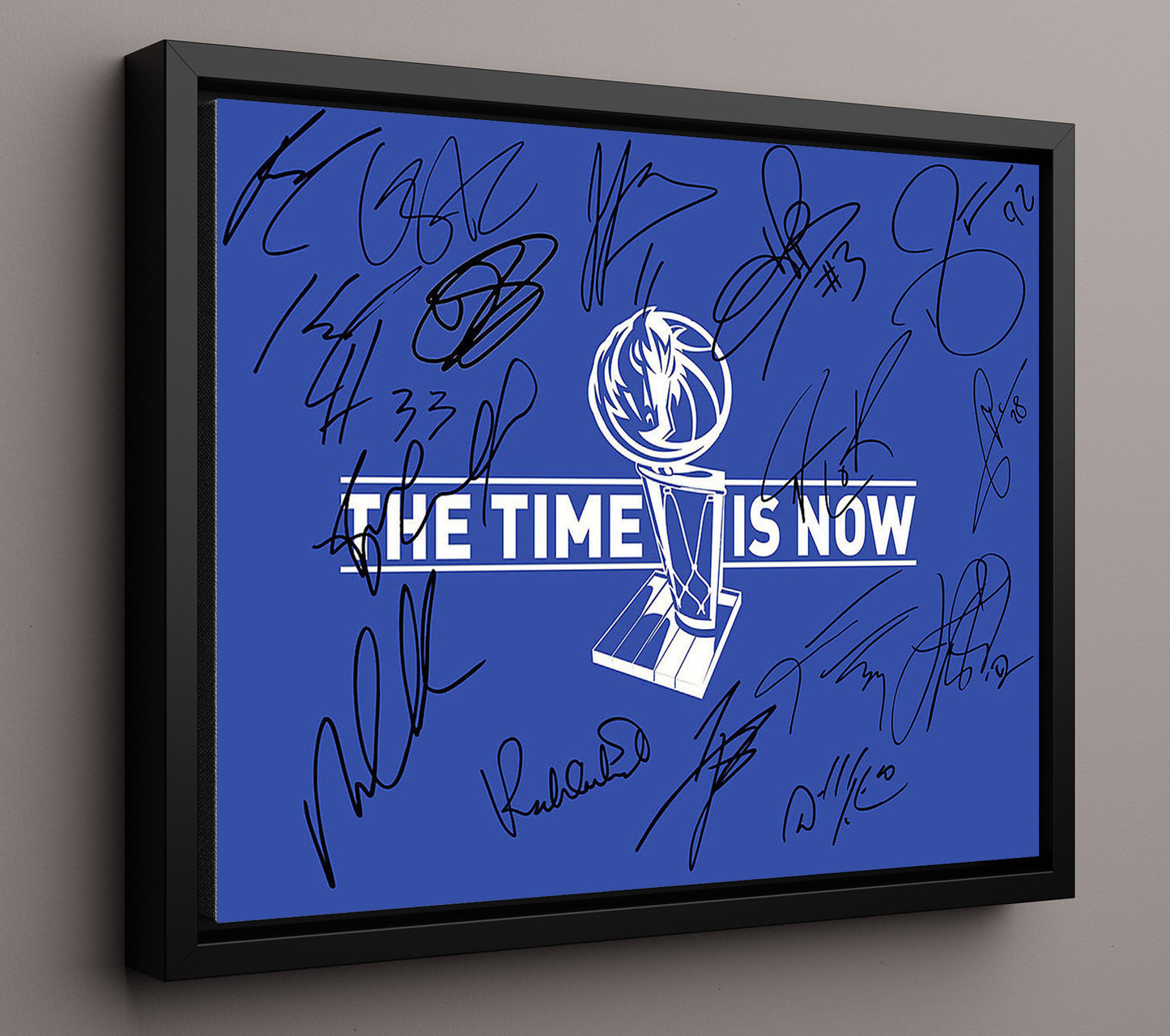 Dallas Mavericks 2011 The Time Is Now basketball print - 16x20 Framed Canvas wall art