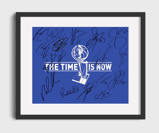 Dallas Mavericks 2011 The Time Is Now basketball print - 16x20 Gallery Frame wall art