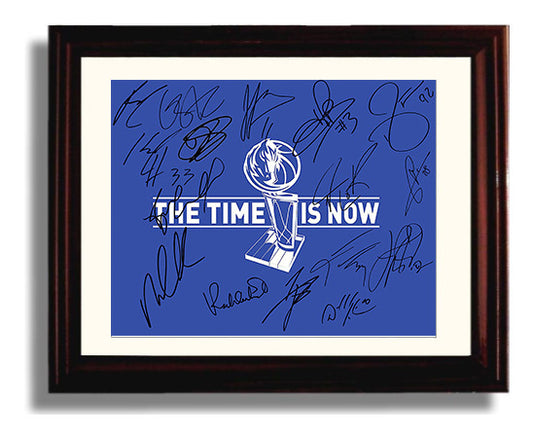 Dallas Mavericks 2011 The Time Is Now Basketball Wall Art 8x10 Beveled Frame basketball wall art print