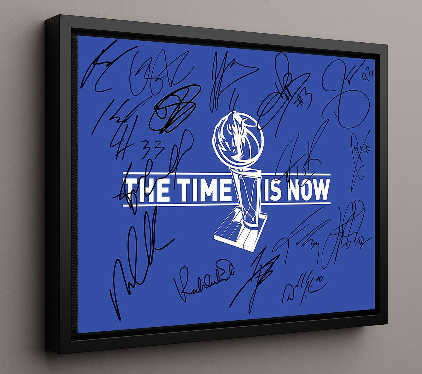 Dallas Mavericks 2011 The Time Is Now basketball print - 16x20 Framed Canvas wall art