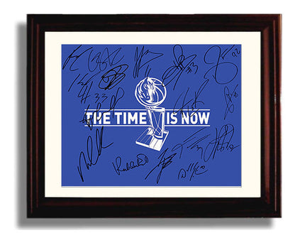 Dallas Mavericks 2011 The Time Is Now Basketball Wall Art 8x10 Beveled Frame basketball wall art print