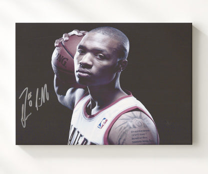 Damian Lillard Dame Time Focus Basketball Wall Art 20x24 Canvas basketball wall art print