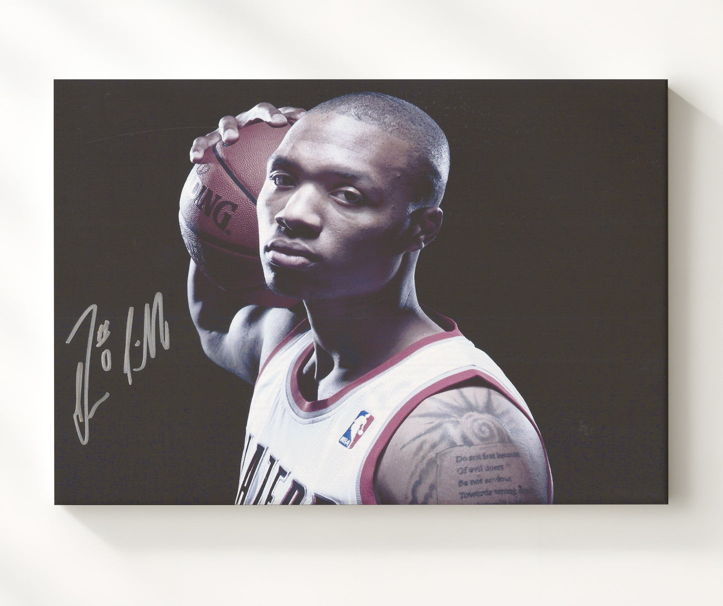 Damian Lillard Dame Time Focus basketball print - 20x24 Canvas wall art