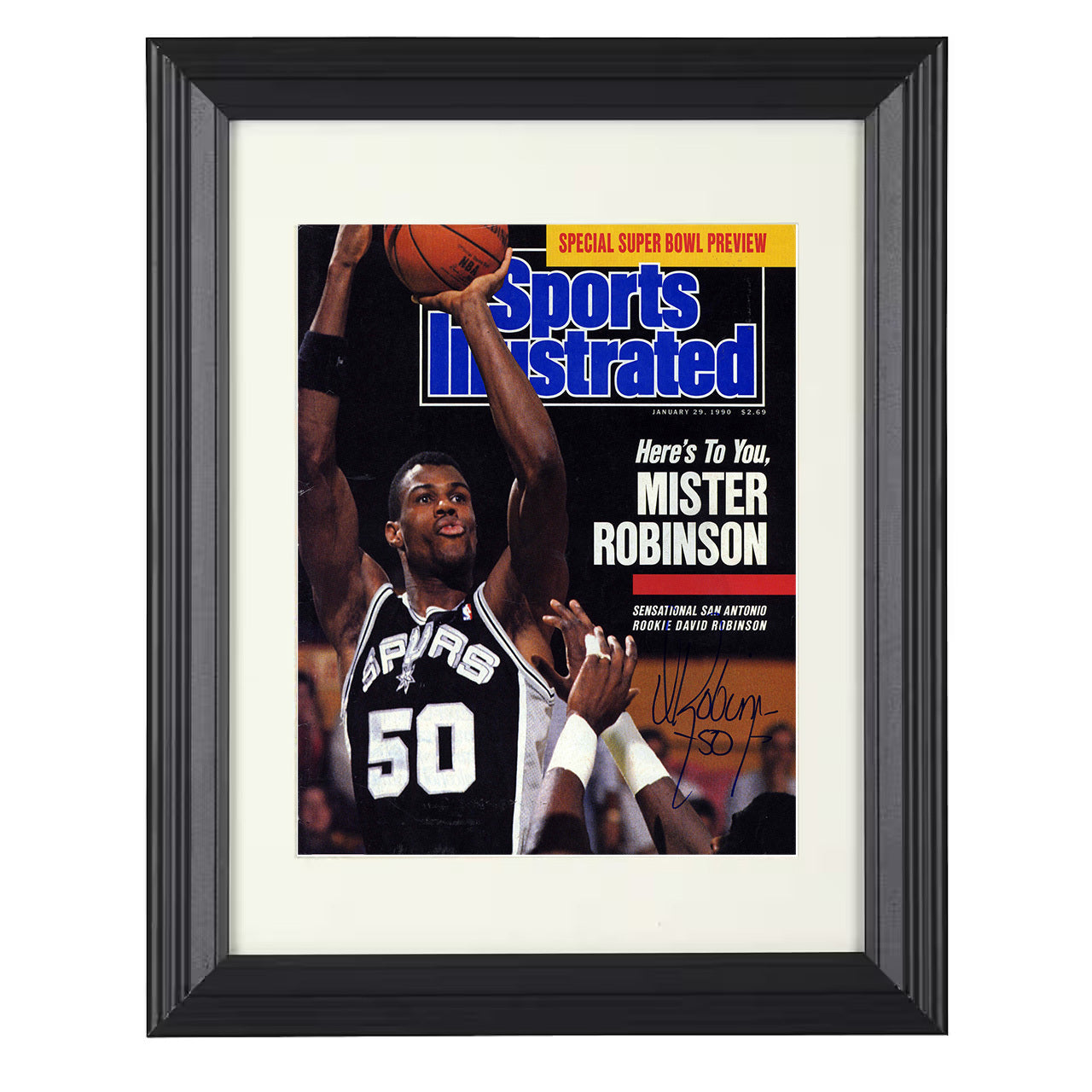 David Robinson - Mister Robinson Rookie 1990 SI 8x10 framed basketball wall art