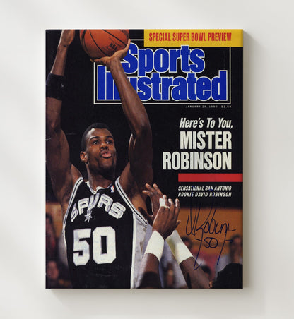 David Robinson Mister Robinson Rookie Sensation SI Cover January 1990 Basketball Wall Art 20x24 Canvas basketball wall art print