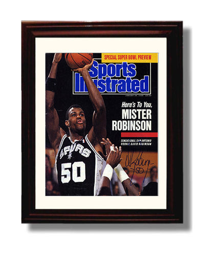 David Robinson Mister Robinson Rookie Sensation SI Cover January 1990 Basketball Wall Art 8x10 Beveled Frame basketball wall art print