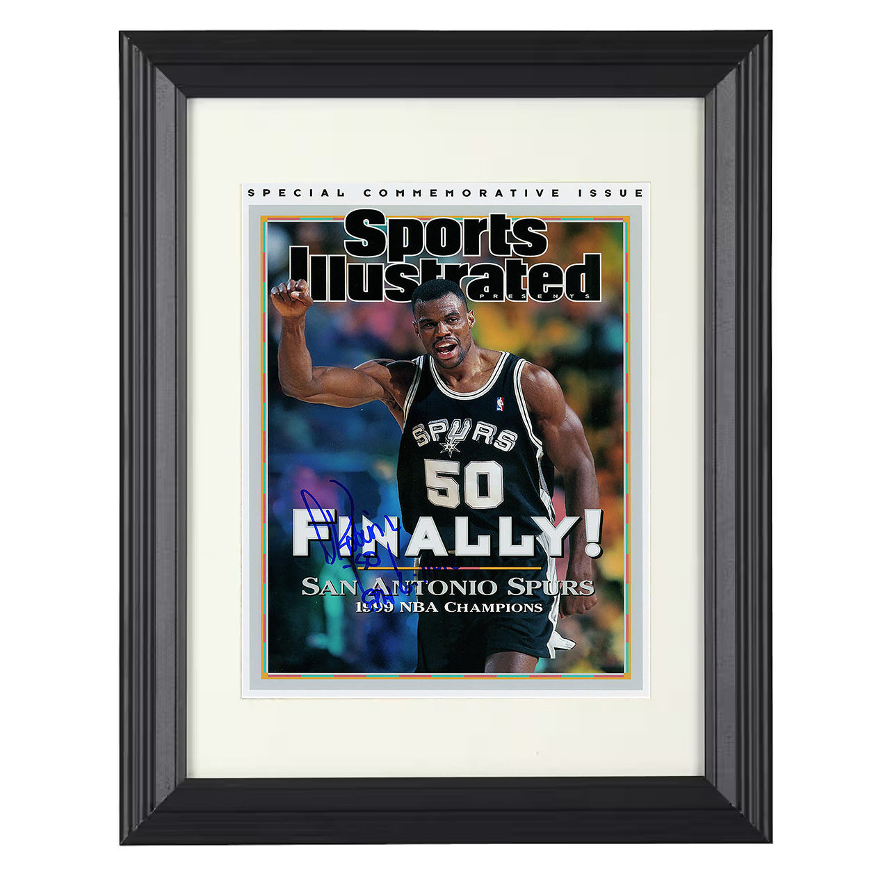 David Robinson - Spurs Championship Rally 1999 SI 8x10 framed basketball wall art
