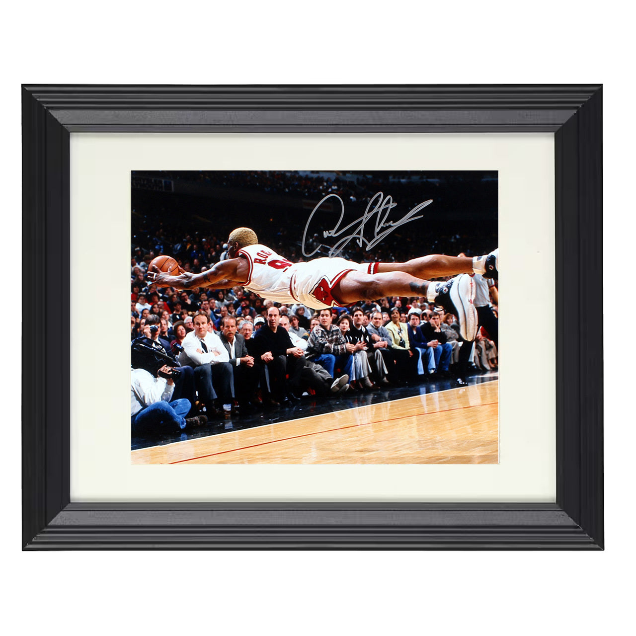 Dennis Rodman - Bulls Hustle Dive Play 8x10 framed basketball wall art