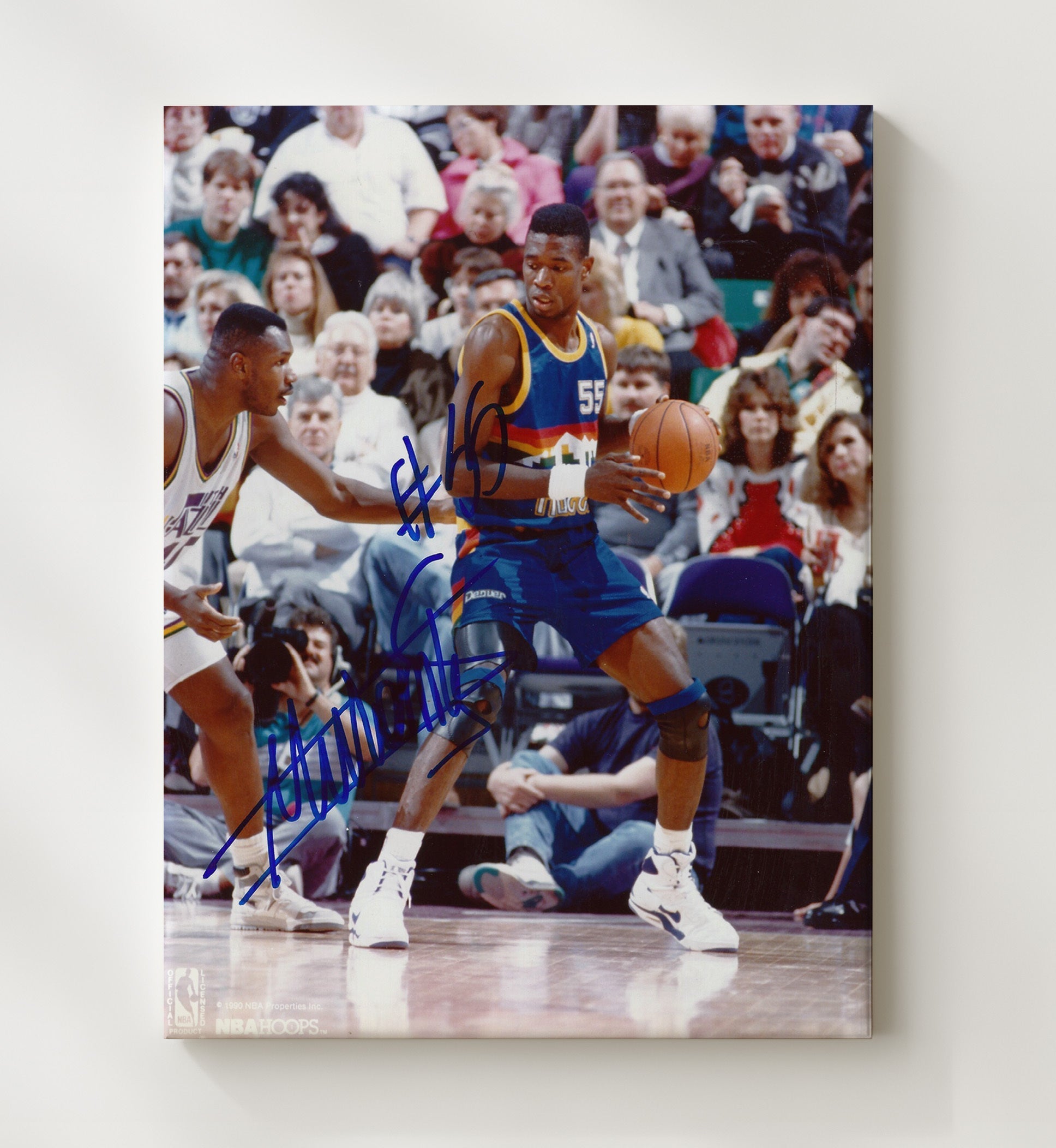 Dikembe Mutombo Denver Defensive Anchor Post Control basketball print - 20x24 Canvas wall art