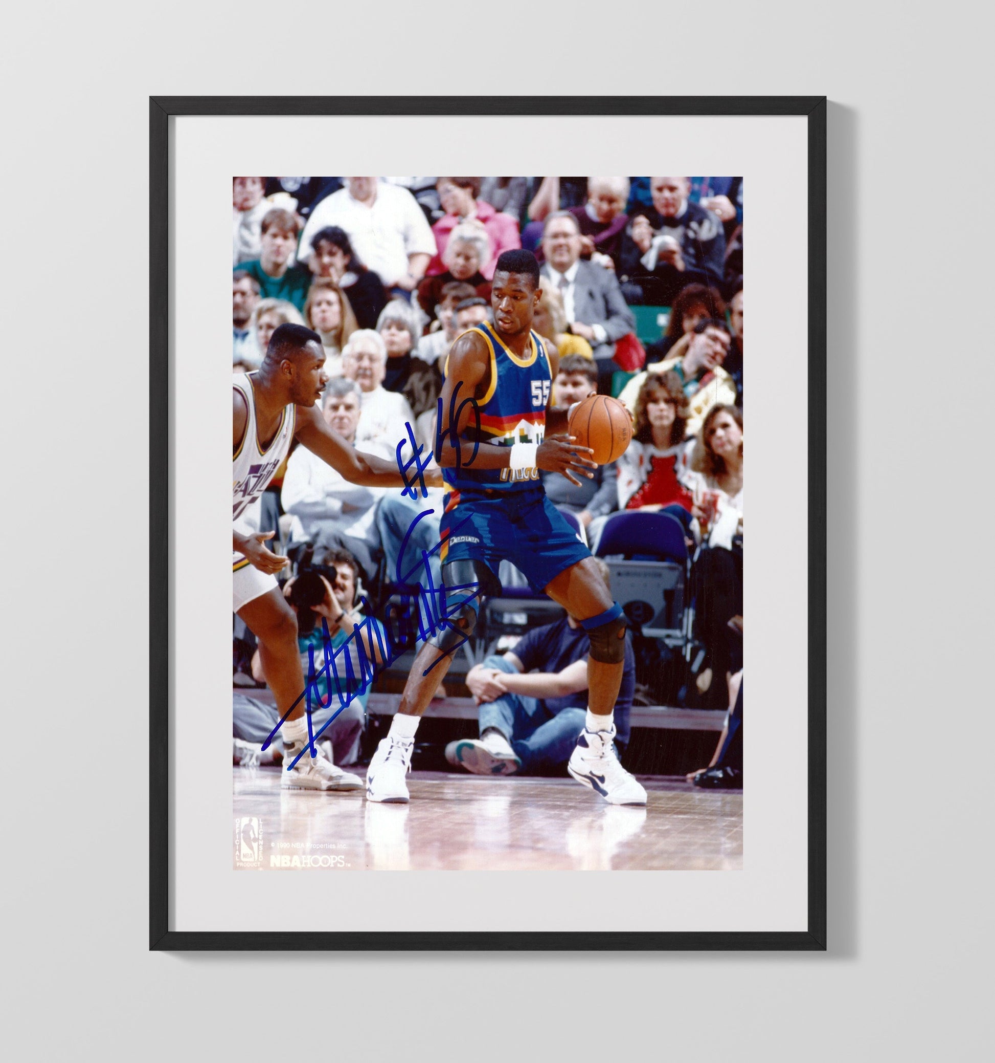 Dikembe Mutombo Denver Defensive Anchor Post Control Basketball Wall Art 16x20 Gallery Frame basketball wall art print