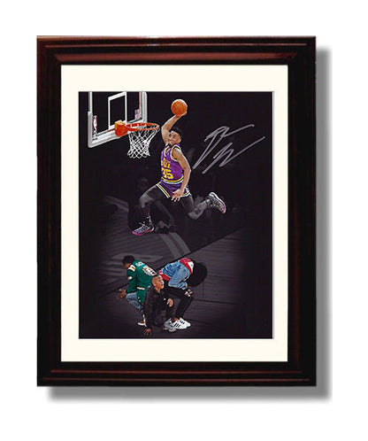 Donovan Mitchell High Rise Power Dunk Spotlight Basketball Wall Art 8x10 Beveled Frame basketball wall art print