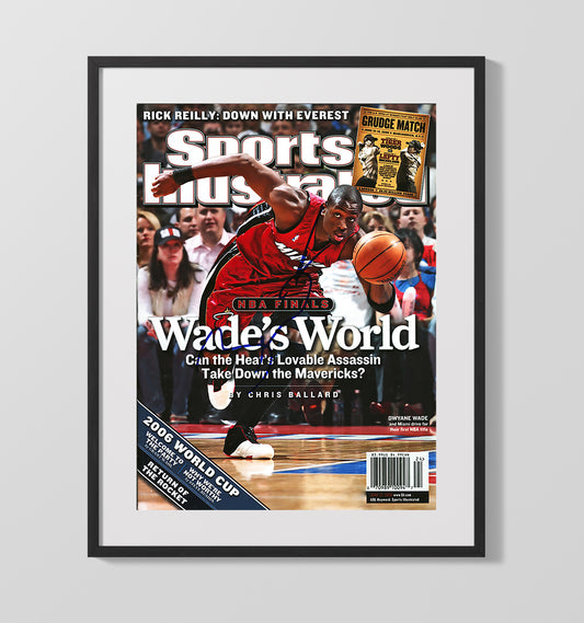 Dwyane Wade 2006 Finals SI Cover Flash vs Dallas basketball print - 16x20 Gallery Frame wall art