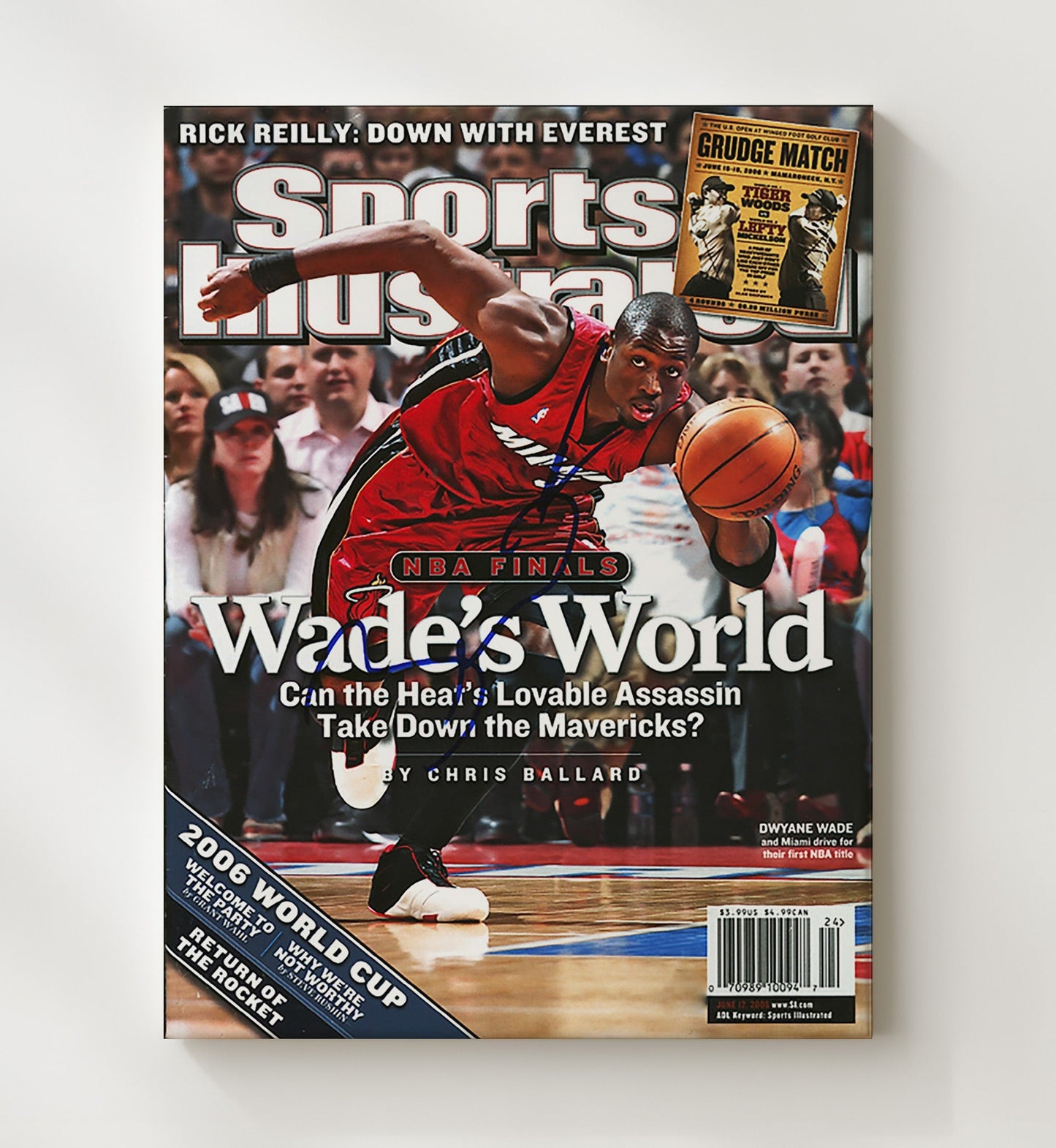 Dwyane Wade 2006 Finals SI Cover Flash vs Dallas basketball print - 20x24 Canvas wall art