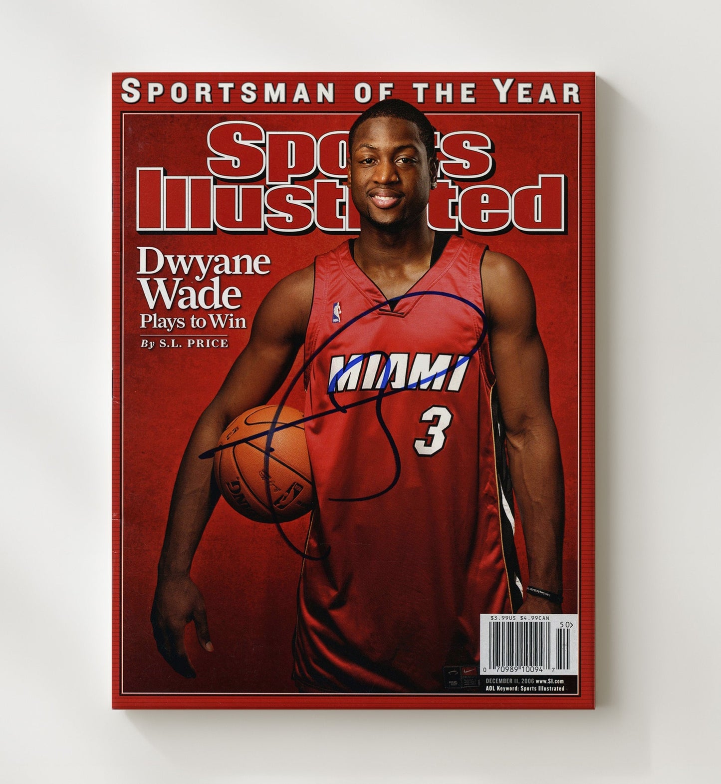 Dwyane Wade 2006 SI Sportsman of the Year Cover Basketball Wall Art 20x24 Canvas basketball wall art print